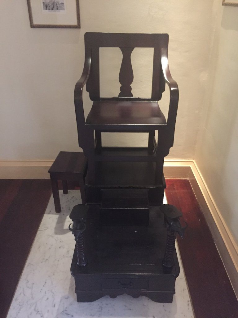Shoe shine chair at Raffles Grand Hotel d'Angkor | Ladies What Travel